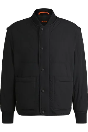 HUGO BOSS Veste déperlante en tissu à la texture froissée