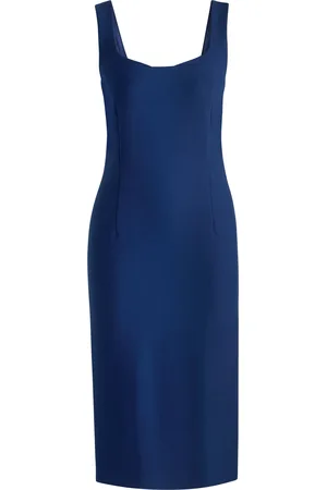 HUGO BOSS Robe mi-longue près du corps en tissu stretch