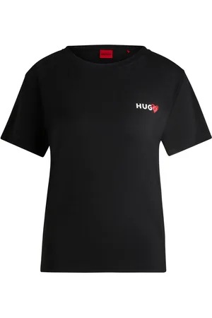 HUGO BOSS T-shirt de pyjama en modal mélangé avec logo imprimé