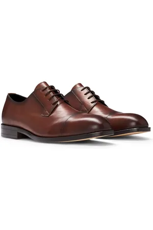 HUGO BOSS Chaussures derby en cuir à bout droit