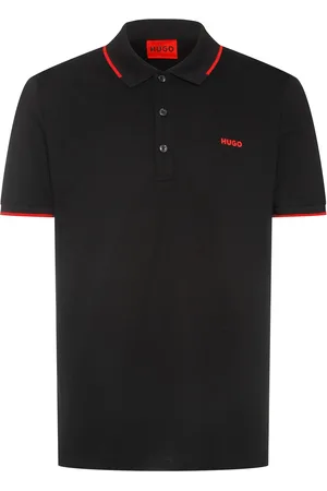 HUGO BOSS Polo ajusté en coton stretch avec logo imprimé
