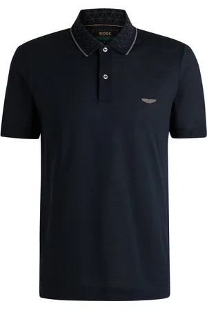 HUGO BOSS Polo x ASTON MARTIN en coton, lin et soie