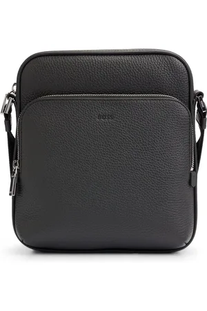 HUGO BOSS Sac reporter en cuir italien avec logo emé