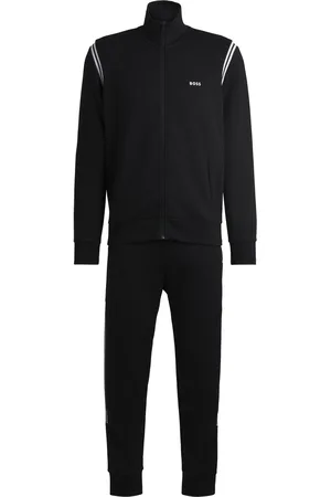 HUGO BOSS Ensemble de survêtement Regular en coton stretch avec empiècements à rayures