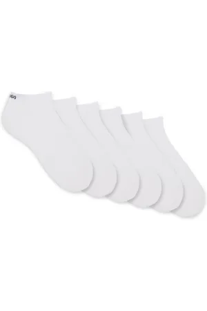 HUGO BOSS Lot de six paires de chaussettes basses en coton mélangé à logos
