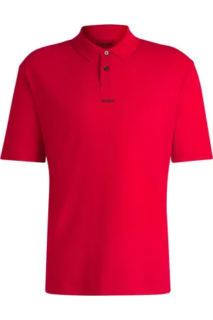 HUGO BOSS Polo en piqué de coton à logo imprimé