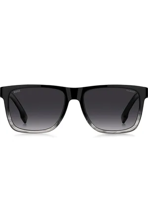 HUGO BOSS Lunettes de soleil en acétate noir dégradé avec logo gravé