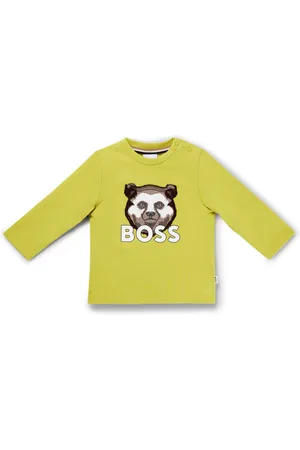 HUGO BOSS T-shirt à manches longues en coton avec logo artistique pour enfant
