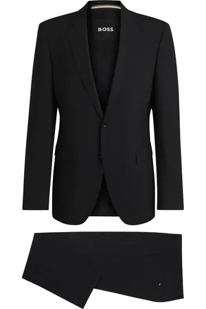 HUGO BOSS Costume Regular en laine vierge stretch