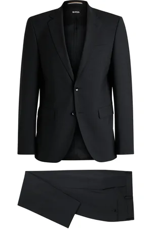 HUGO BOSS Costume Regular en laine vierge stretch