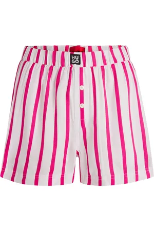 HUGO BOSS Short de pyjama en twill à rayures jacquard