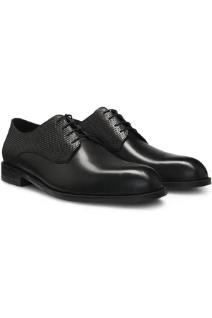 HUGO BOSS Chaussures derby en cuir lisse et imprimé