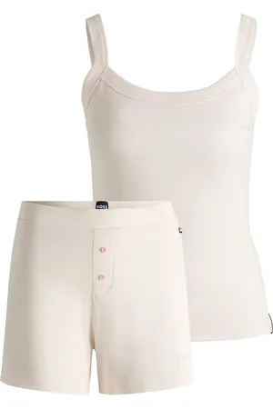 HUGO BOSS Pyjama en tissu stretch avec finitions à rayures emblématiques