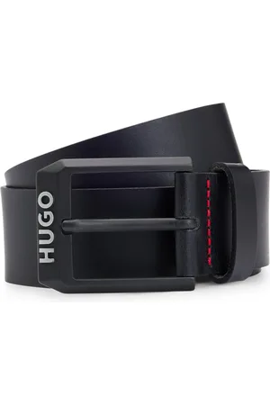 HUGO BOSS Ceinture en cuir avec boucle mat à logo