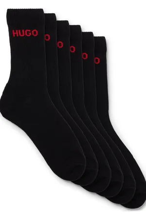 HUGO BOSS Lot de six paires de chaussettes mi-mollet à logo