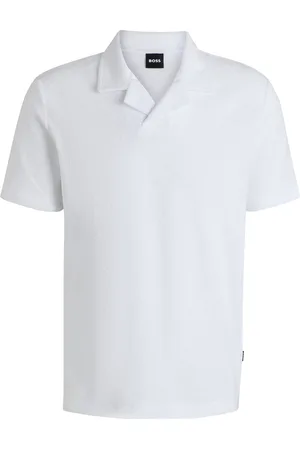 HUGO BOSS Polo à col Johnny en coton éponge