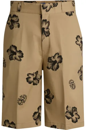 HUGO BOSS Short Baggy en twill de coton stretch à imprimé hibiscus