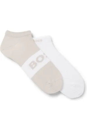 HUGO BOSS Lot de deux paires de chaussettes basses en maille stretch