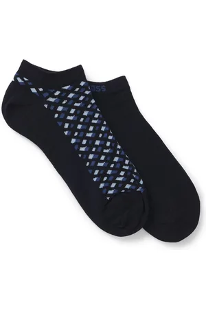HUGO BOSS Lot de deux paires de chaussettes basses en coton mélangé