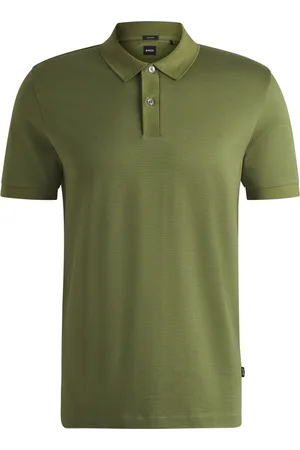 HUGO BOSS Polo en coton mercerisé à micro motif