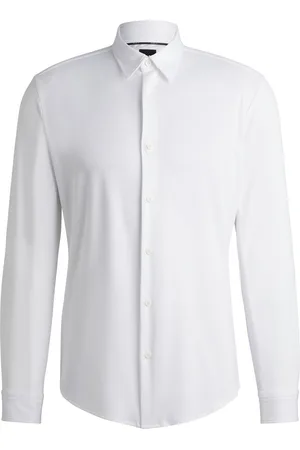 HUGO BOSS Chemise Slim en tissu stretch performant structuré