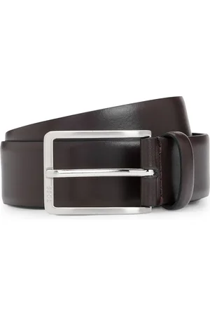 HUGO BOSS Ceinture en cuir italien avec boucle à logo gravé
