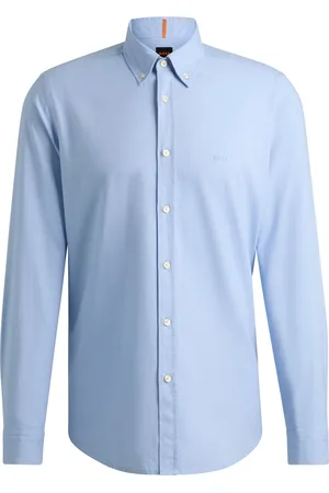 HUGO BOSS Chemise Regular en coton avec col à pointes boutonnées