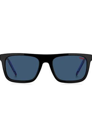 HUGO BOSS Lunettes de soleil en acétate avec verres teintés bleus