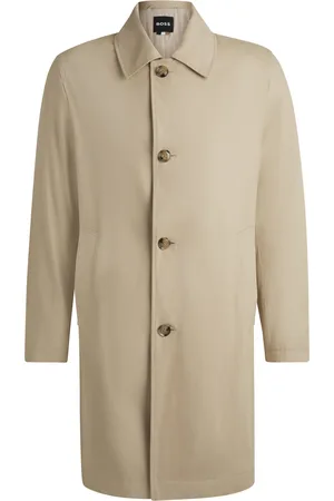 HUGO BOSS Manteau à la coupe classique en coton mélangé