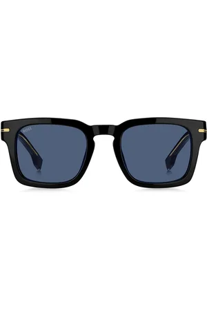 HUGO BOSS Lunettes de soleil en acétate avec garnitures en métal doré
