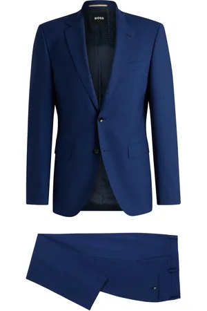 HUGO BOSS Costume Regular en laine vierge stretch
