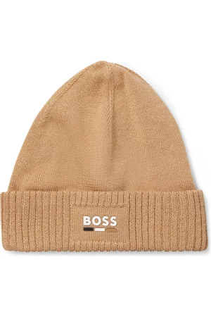 HUGO BOSS Bonnet en maille avec logo effet gomme pour enfant