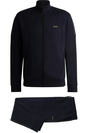 HUGO BOSS Ensemble de survêtement en coton interlock avec détails de logo