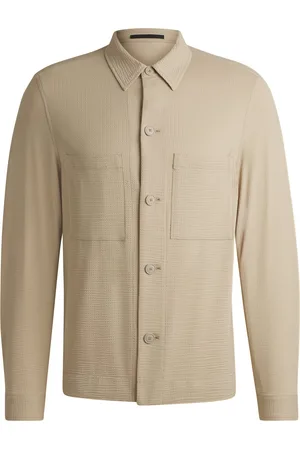 HUGO BOSS Surchemise Relaxed en seersucker stretch performant