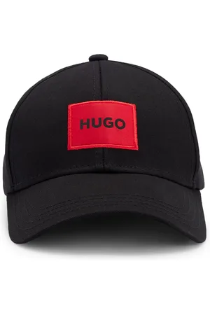 HUGO BOSS Casquette en twill de coton avec étiquette logotée rouge