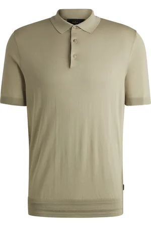 HUGO BOSS Polo Regular en maille de soie et de coton