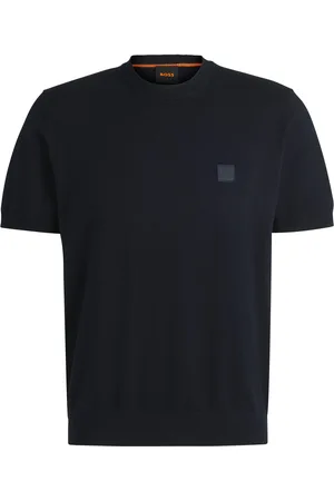 HUGO BOSS T-shirt en maille de coton et cachemire