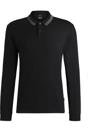 HUGO BOSS Polo Slim en coton mercerisé avec finition contrastante sur le col