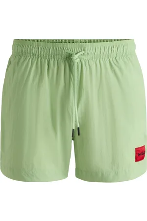 HUGO BOSS Short de bain entièrement doublé avec étiquette logotée rouge