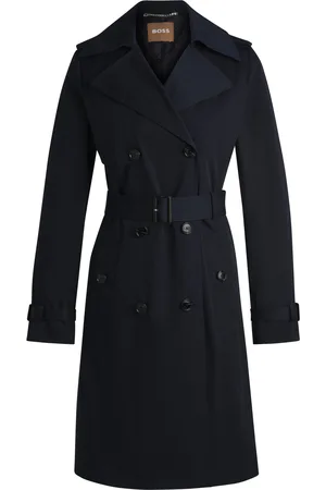 HUGO BOSS Trench croisé avec ceinture à boucle