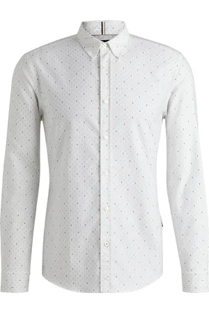 HUGO BOSS Chemise Slim en coton Oxford imprimé