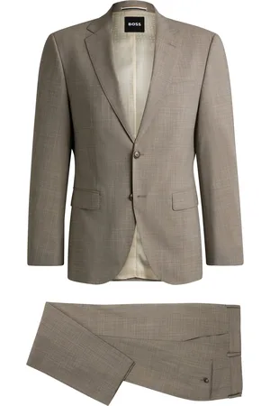 HUGO BOSS Costume Regular en tissu stretch à motif