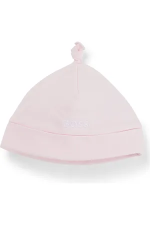 HUGO BOSS Bonnet pour bébé en coton pur à logo imprimé