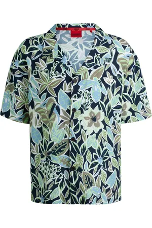 HUGO BOSS Chemise de plage Relaxed à imprimé intégral