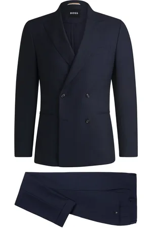 HUGO BOSS Costume chiné en laine vierge naturellement stretch