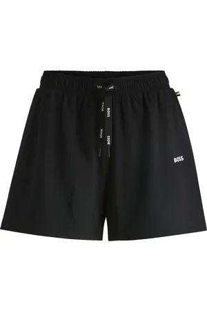 HUGO BOSS Short de pyjama en coton stretch avec cordon de serrage et logo imprimé