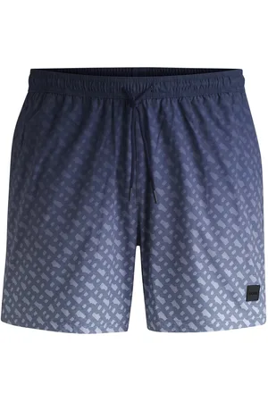 HUGO BOSS Short de bain à badge logoté et imprimé monogramme effet dégradé