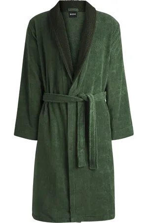 HUGO BOSS Peignoir en velours de coton à monogramme Double B