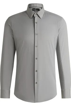 HUGO BOSS Chemise Slim en tissu stretch performant structuré