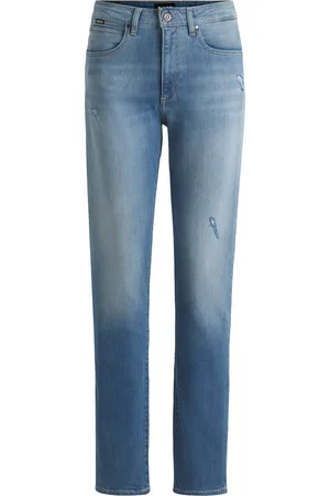 HUGO BOSS Jean Slim en denim stretch bleu délavé